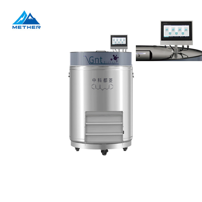 ظرف نیتروژن مایع با کیفیت بالا 460 لیتری با دهانه گشاد و اتاق های ذخیره سازی فن شکل