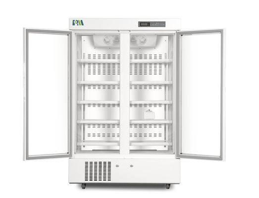 یخچال آزمایشگاهی داروخانه 2-8 درجه دو شیشه ای برای تجهیزات بیمارستانی