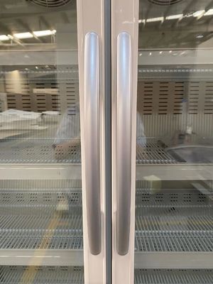 یخچال داروخانه زیست پزشکی 2-8 درجه دو شیشه ای با نور داخلی LED