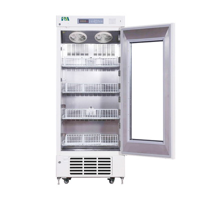 368L فوم شیشه ای درب بانک خون کابینت یخچال با چاپگر درجه حرارت 4 °C برای ایمنی خون