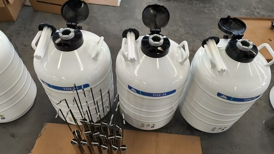 حمل کننده خشک نیتروژن مایع 35L برای حمل نمونه های بیولوژیکی